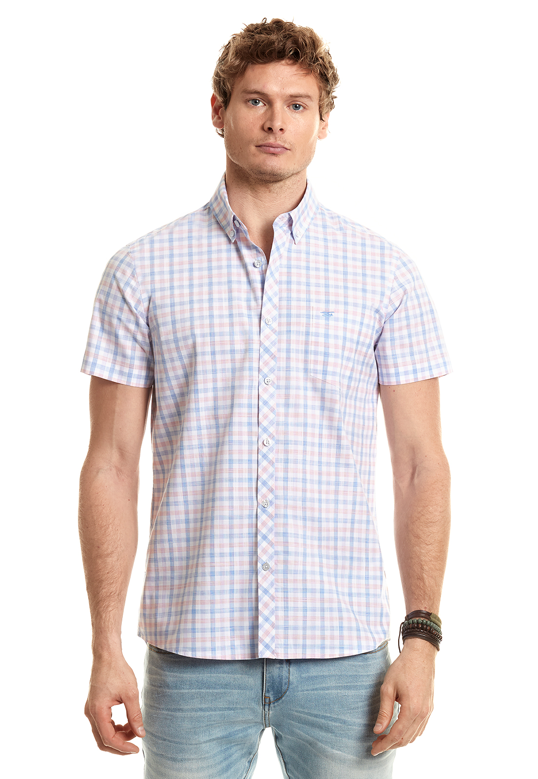 CAMISA CHECKERED ASTORIA F PINK - 1