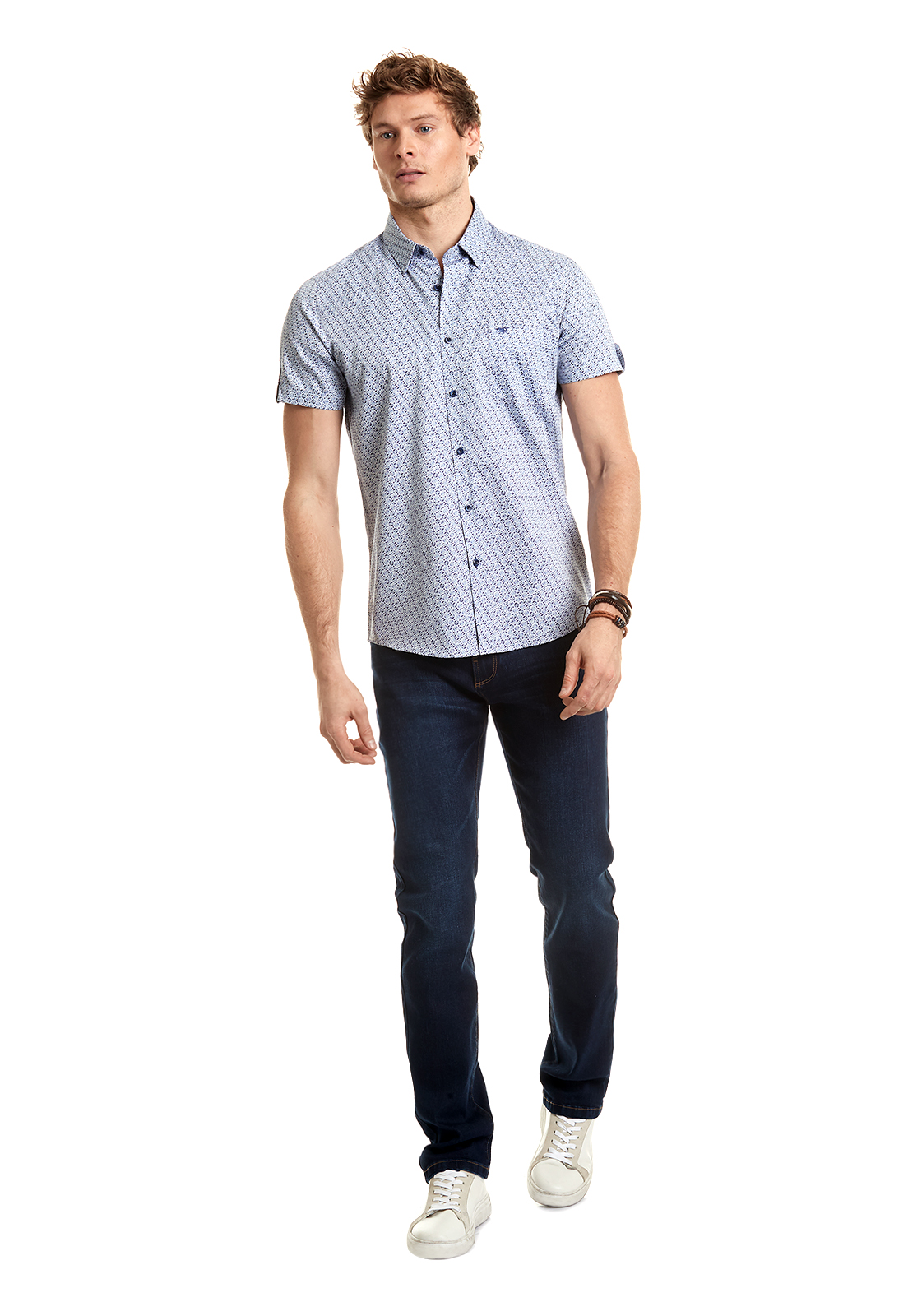 CAMISA ESTAMPADA LOS ANGELES F BLUE - 2