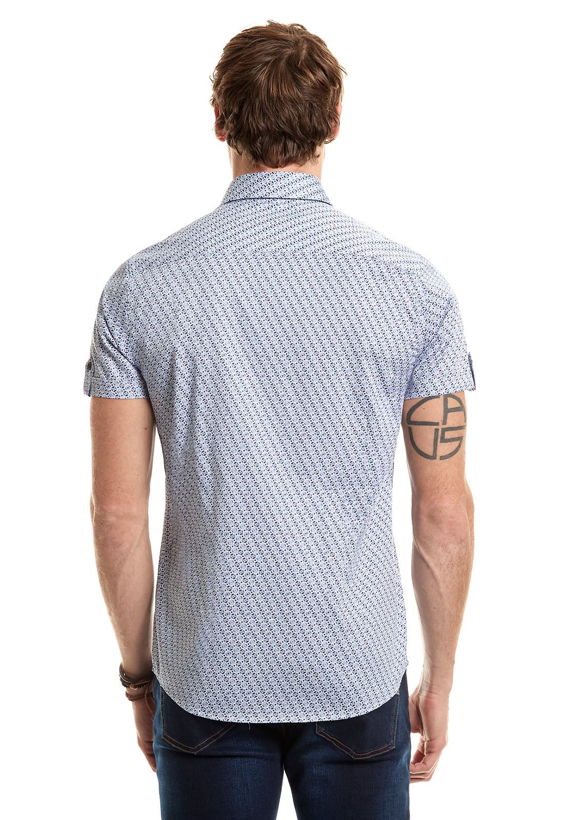 CAMISA ESTAMPADA LOS ANGELES F BLUE - 3