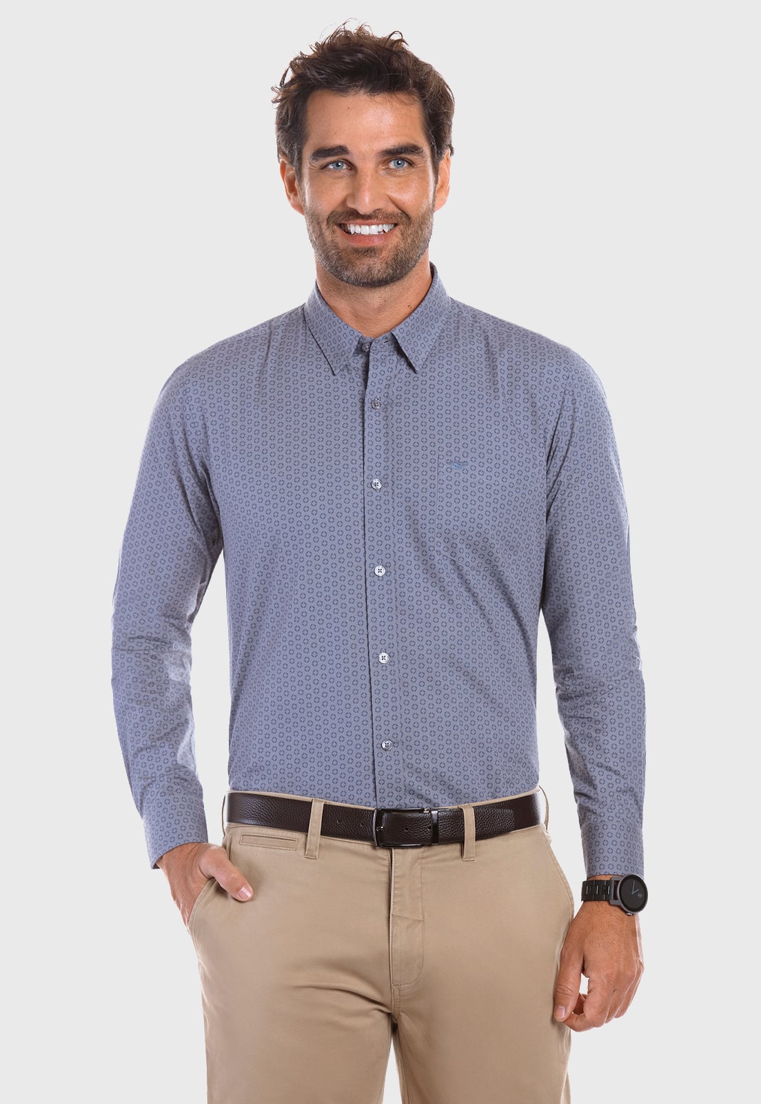 CAMISA BUSINESS FONTANA GREY - 1