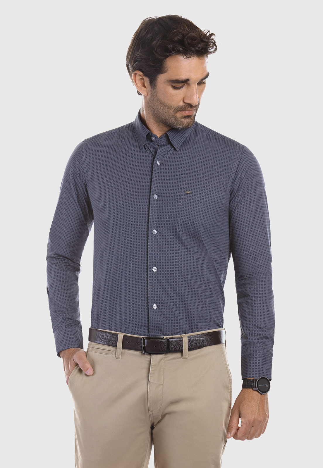 CAMISA BUSINESS PARMA GREY - 1