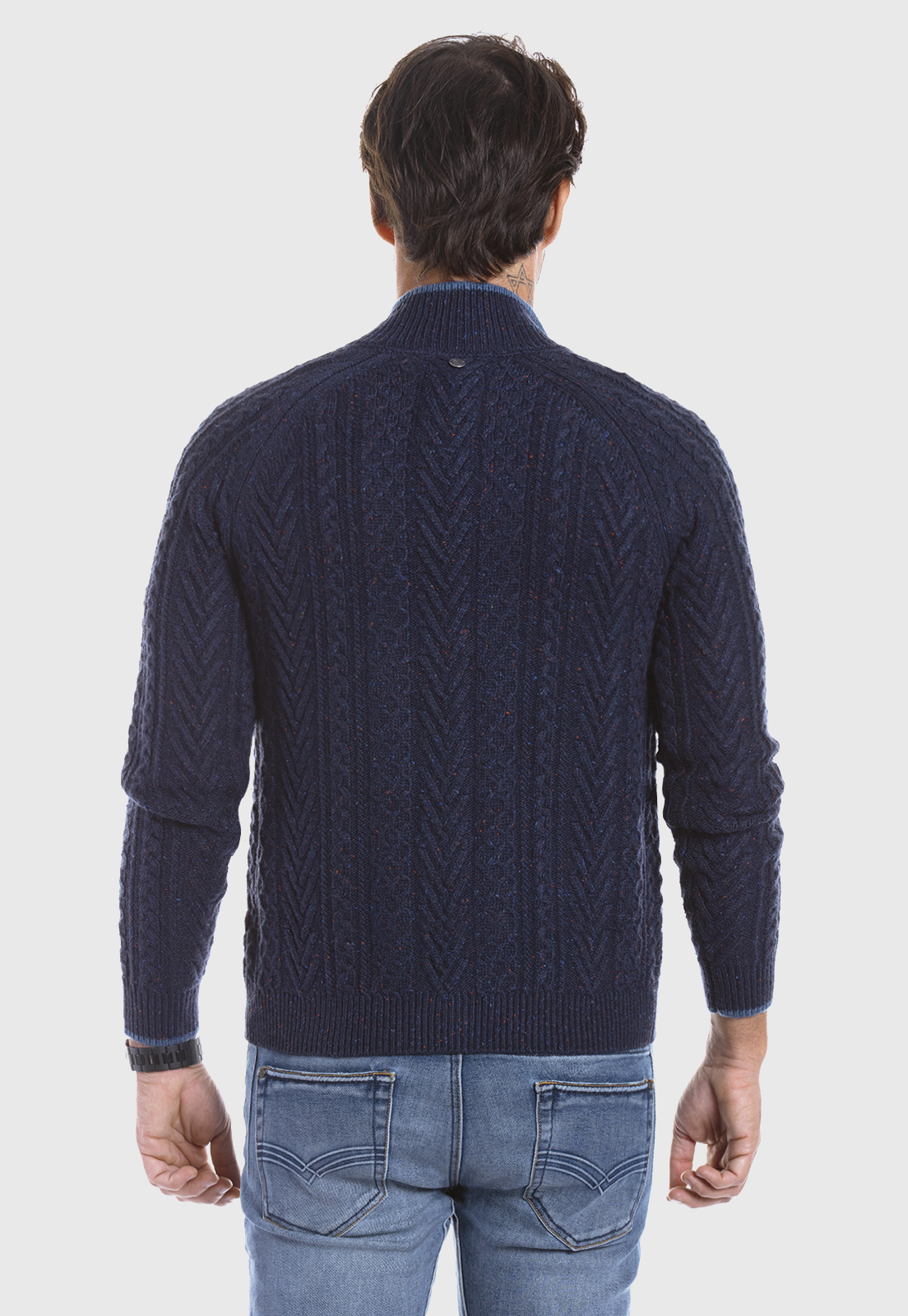 CARDIGAN MONTANA NAVY MELANGE - 3