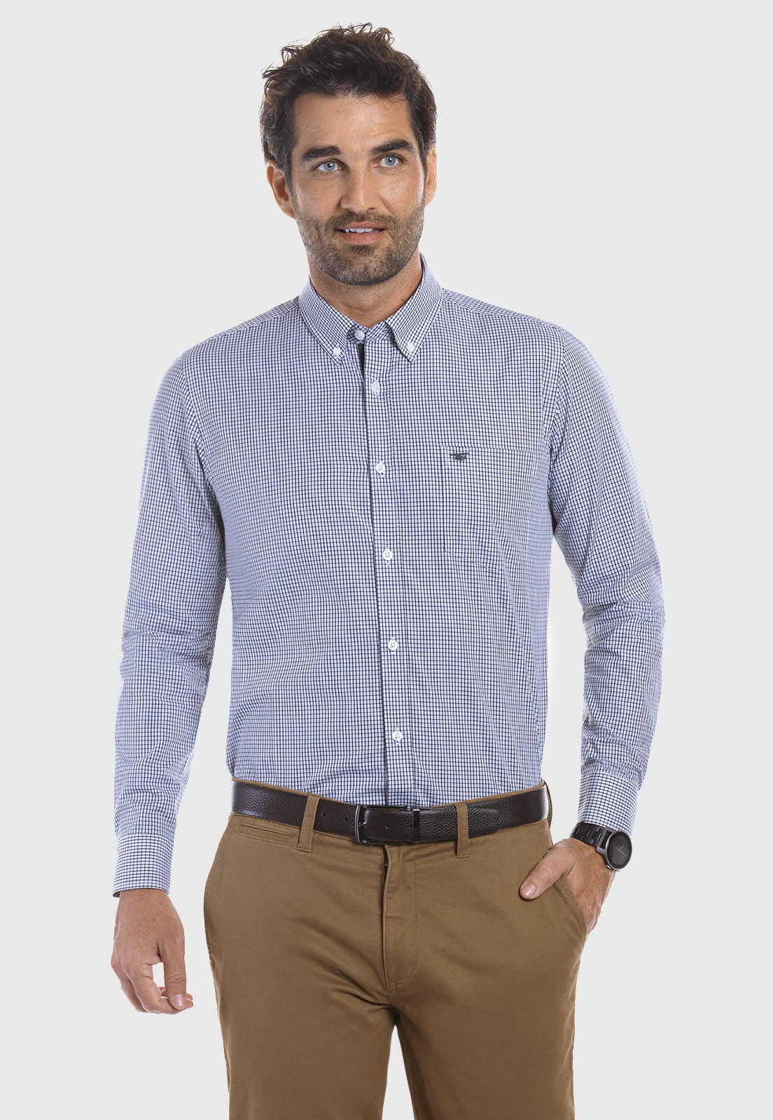 CAMISA BUSINESS ASTORIA GRAFITO - 1