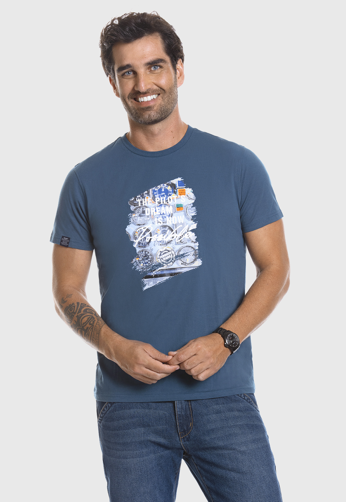 POLERA FLORIDA PETROLEO - 1