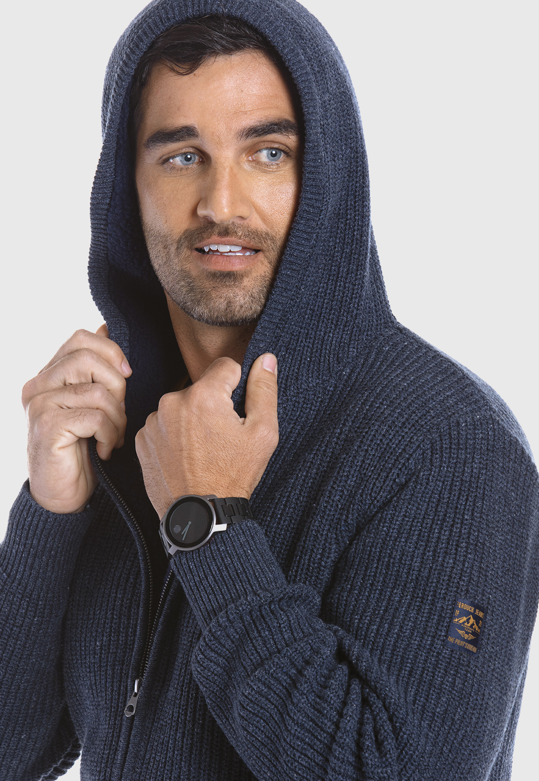 SWEATER BOSTON NAVY MELANGE - 4