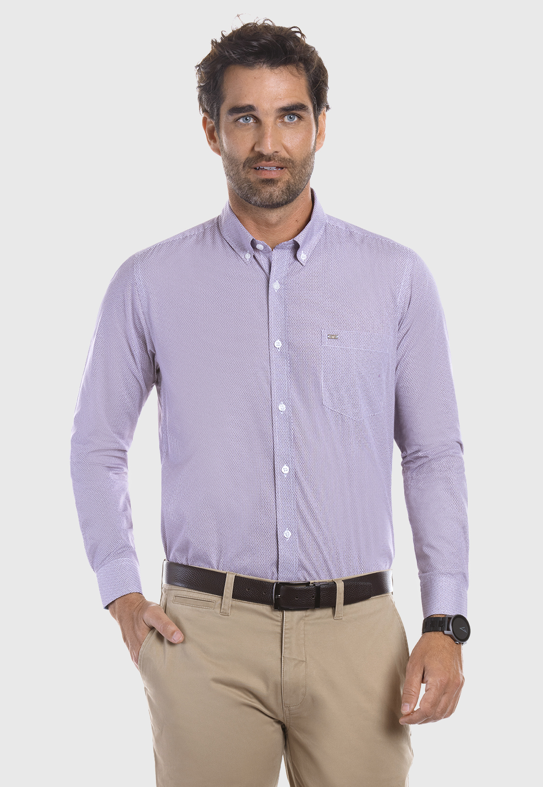 CAMISA ESTAMPADA DUBLIN PURPLE - 1