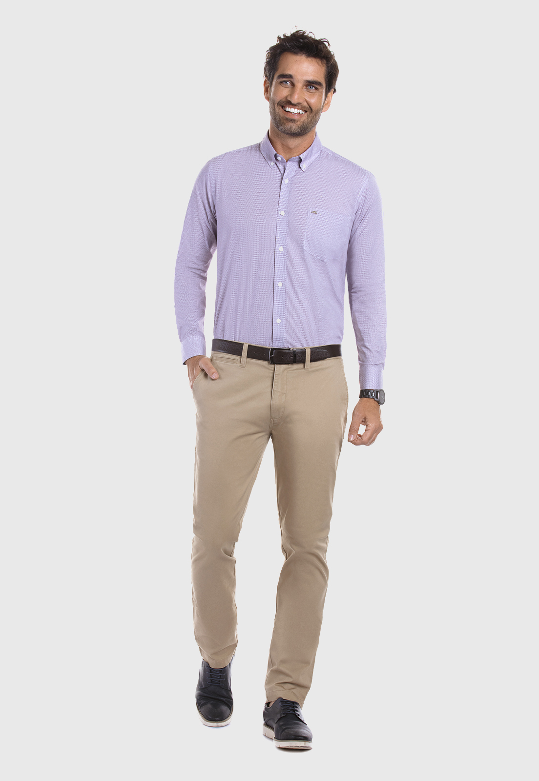 CAMISA ESTAMPADA DUBLIN PURPLE - 2
