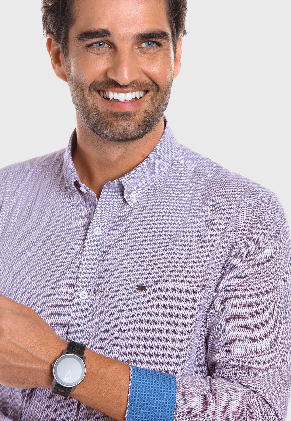 CAMISA ESTAMPADA DUBLIN PURPLE - 4
