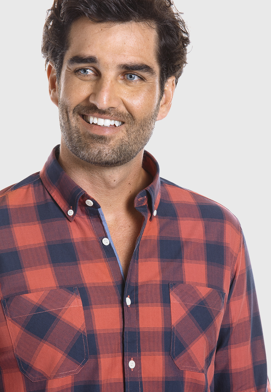 CAMISA CHECKERED BOSTON FJ DK BRICK - 4
