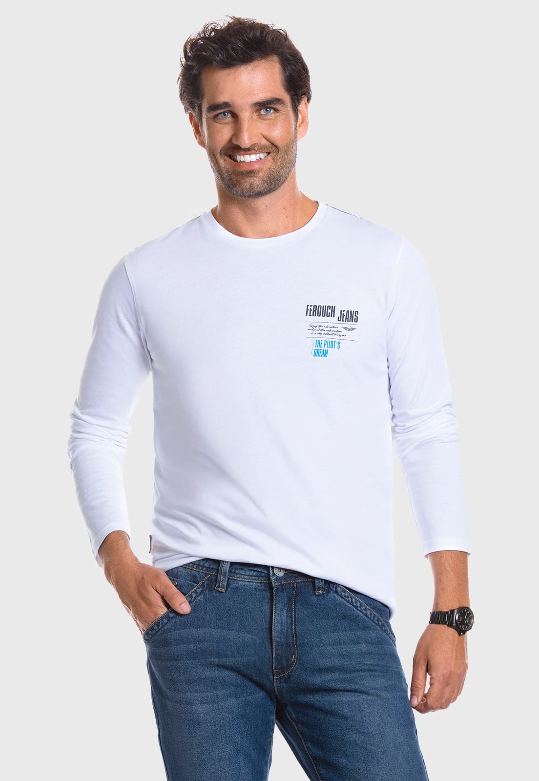 POLERA MANGA LARGA IOWA WHITE - 1