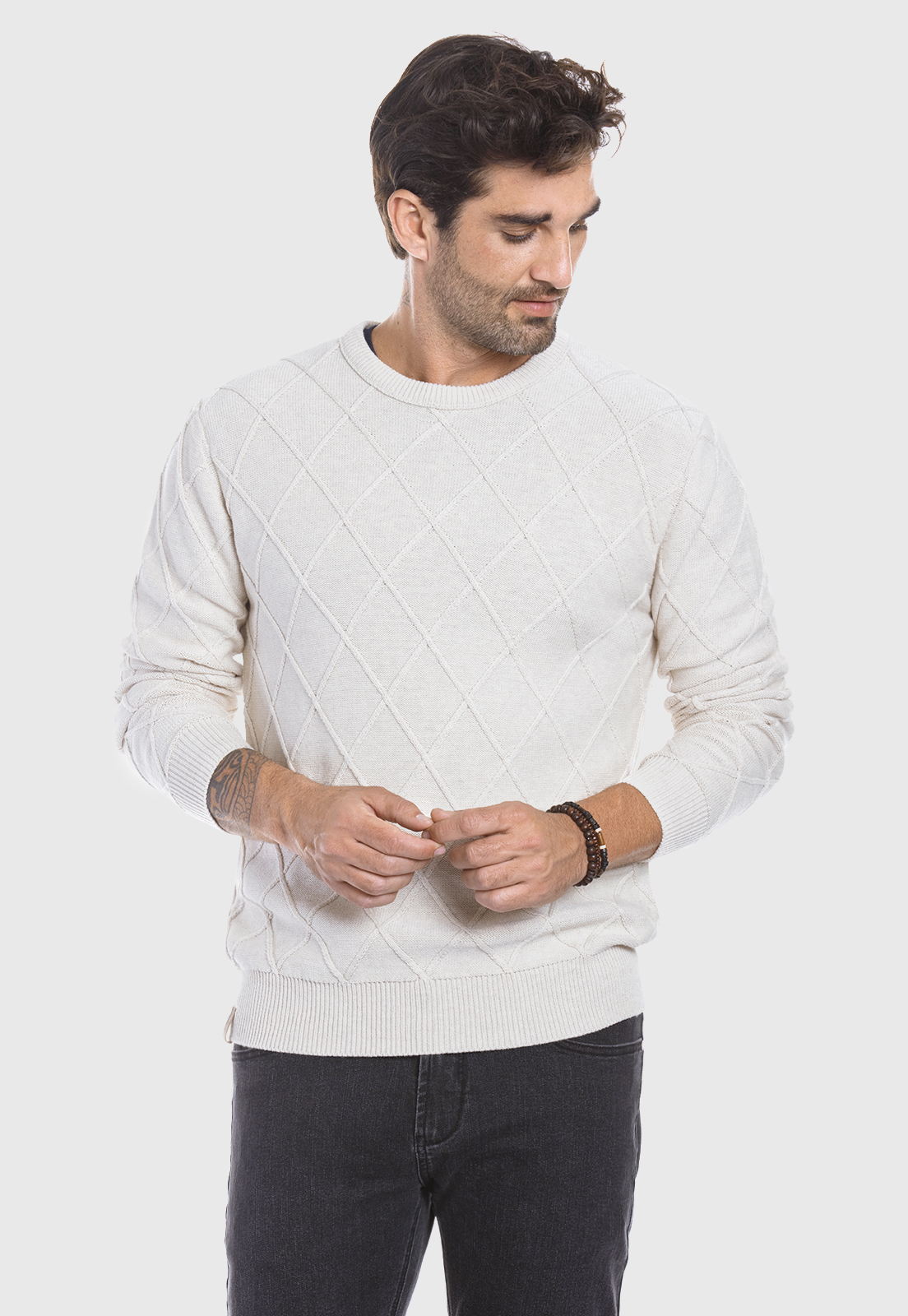 SWEATER FLORIDA ECRU MELANGE - 1