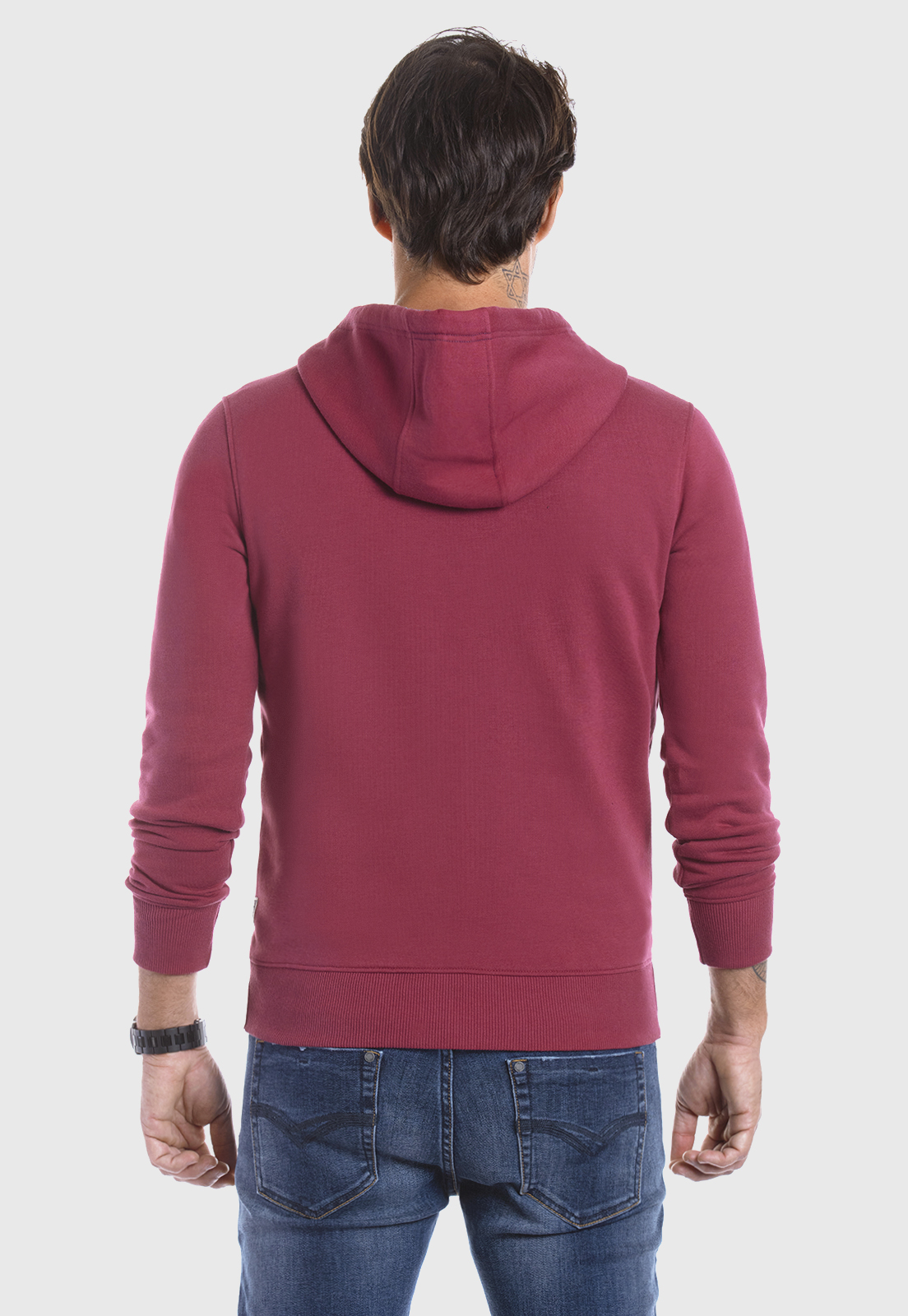 POLERÓN HOODIE WISCONSIN BURGUNDY - 3