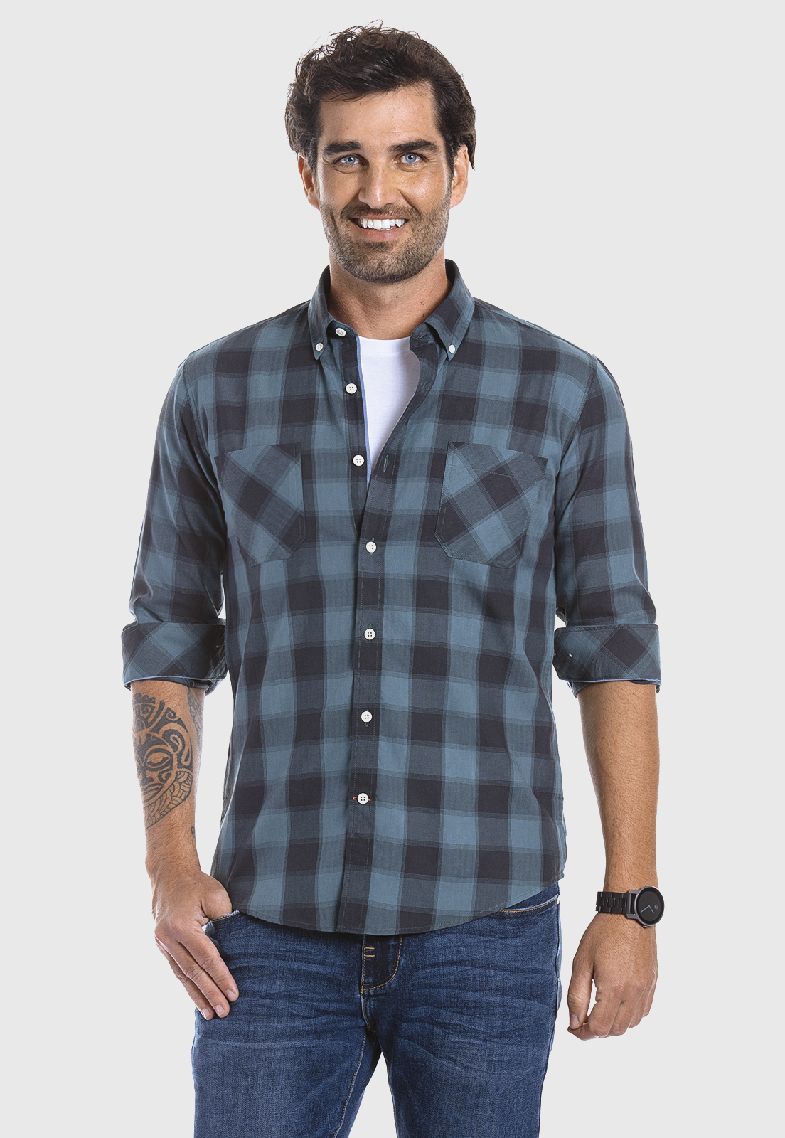 CAMISA CHECKERED BOSTON FJ RIVER - 1