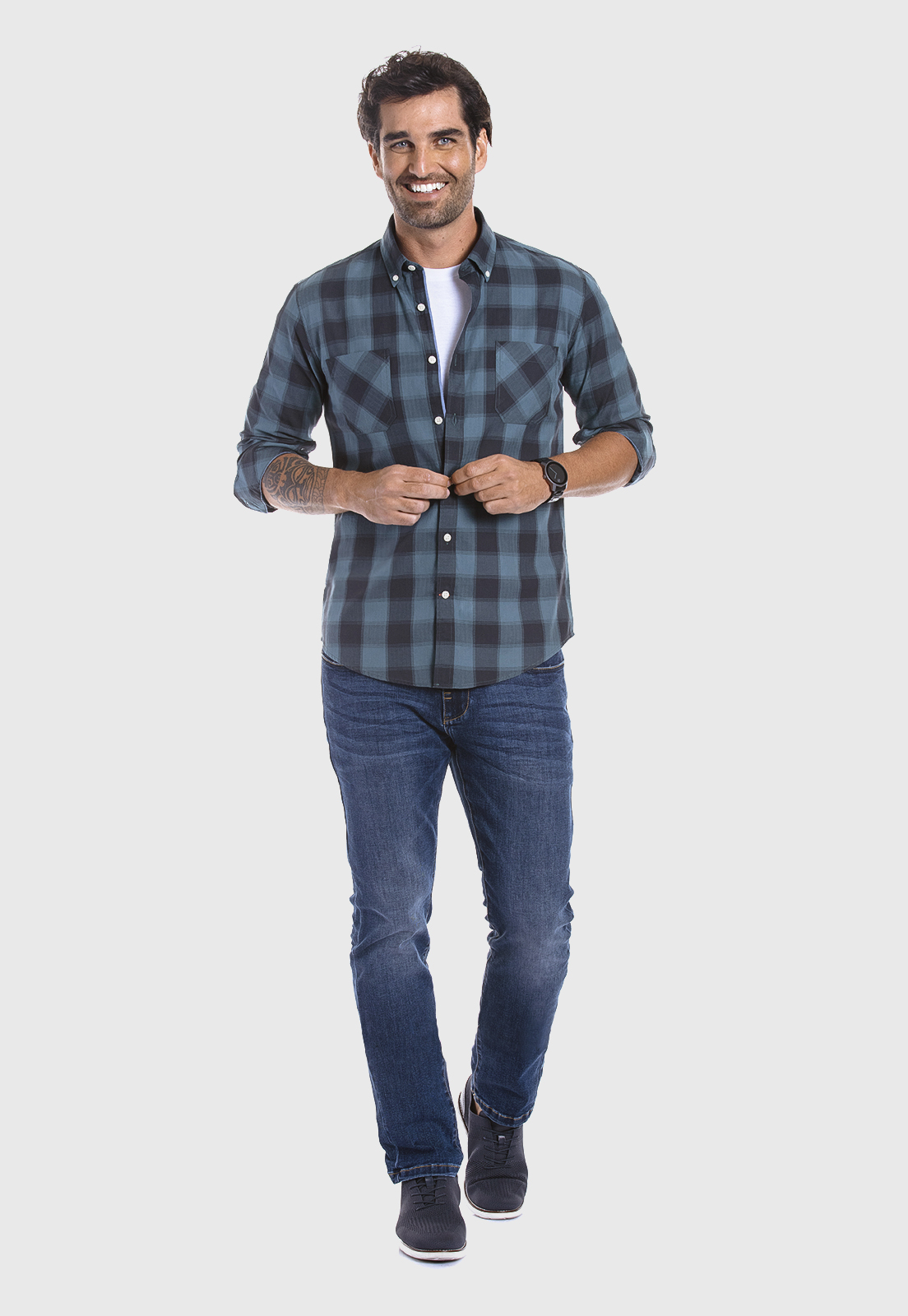 CAMISA CHECKERED BOSTON FJ RIVER - 2