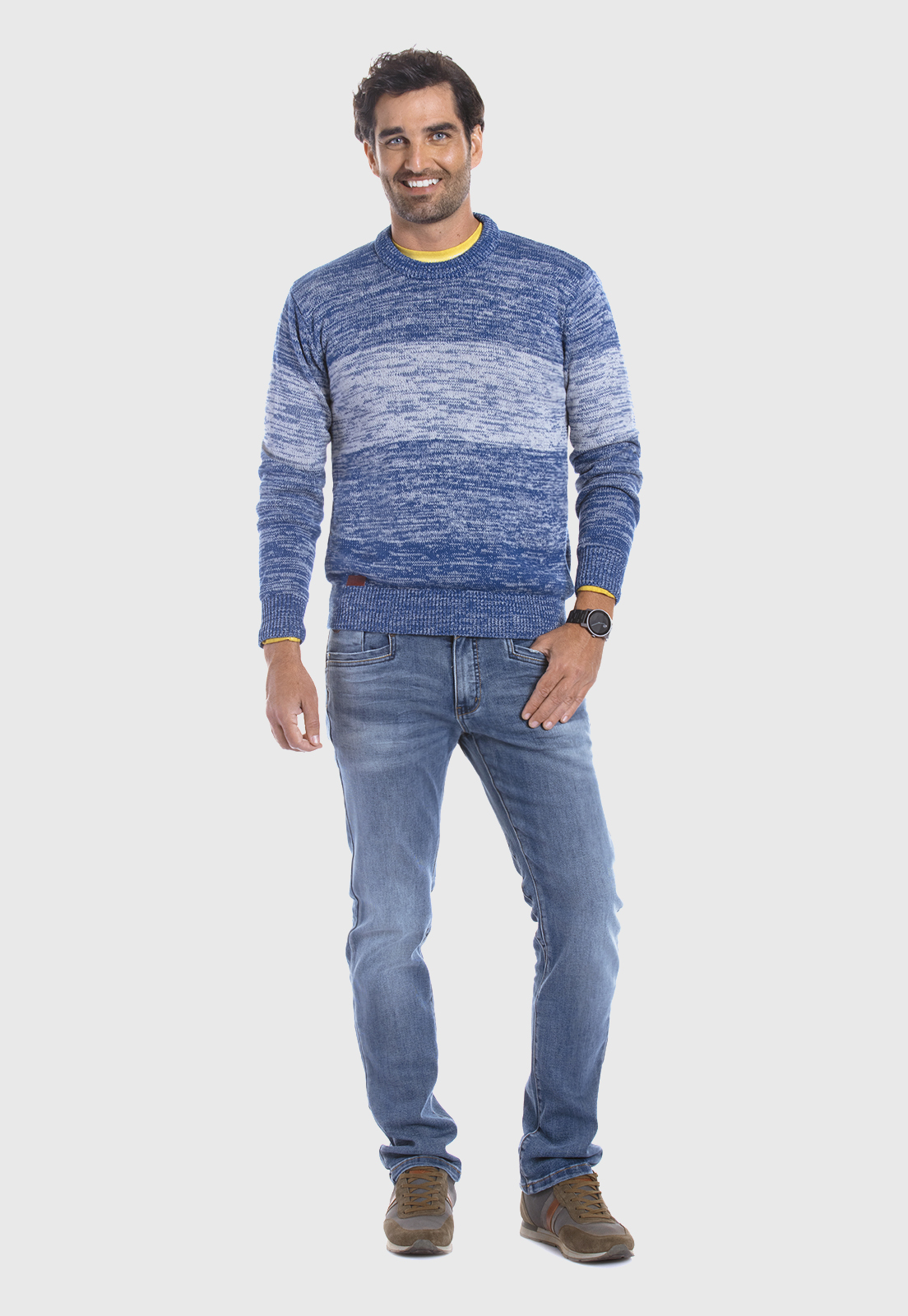 SWEATER NEW JERSEY BLUE MELANGE - 2