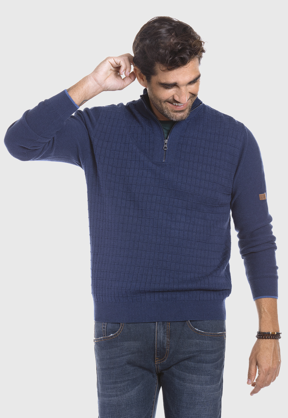 SWEATER DAKOTA NAVY MELANGE - 1