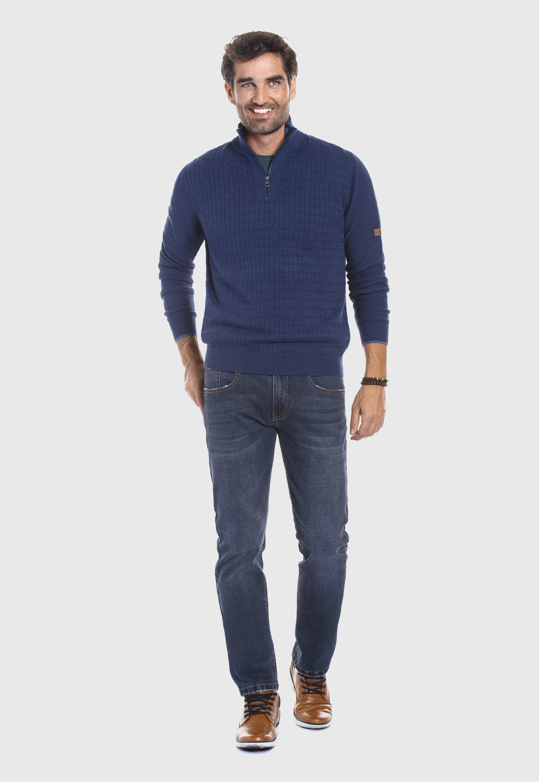 SWEATER DAKOTA NAVY MELANGE - 2