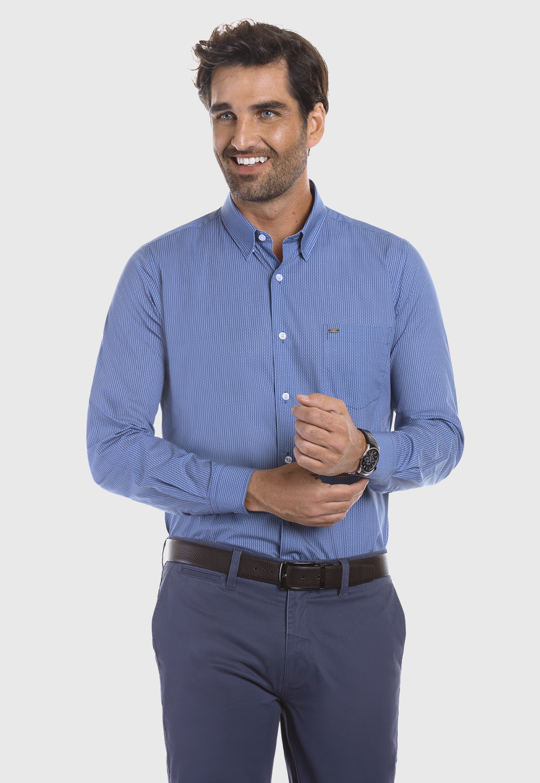 CAMISA BUSINESS ORLANDO BLUE - 1