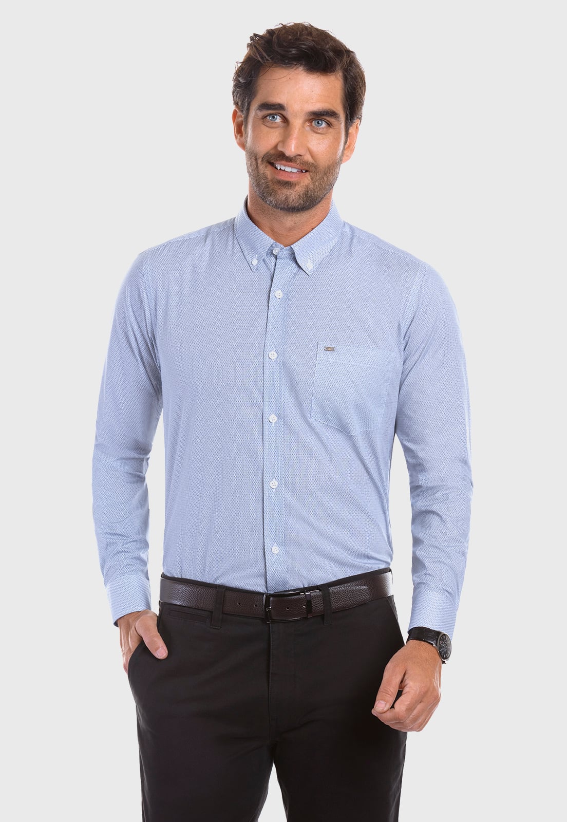 CAMISA ESTAMPADA DUBLIN NAVY - 1