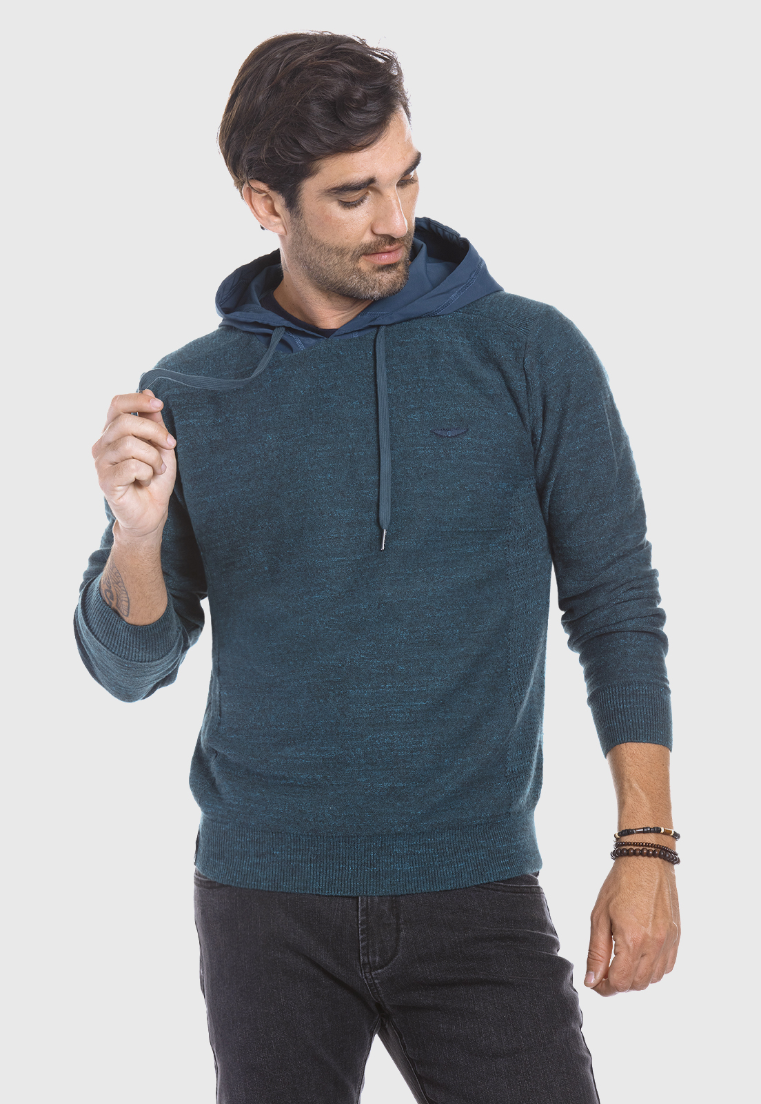 SWEATER GEORGIA EMERALD MELANGE - 1