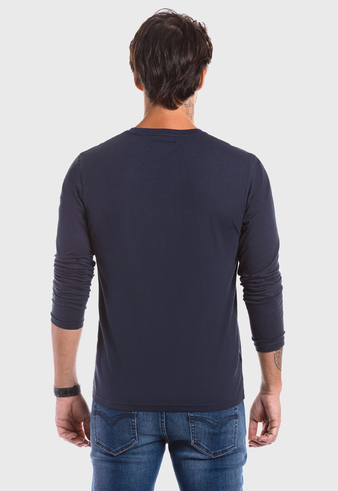 POLERA BÁSICA MANGA LARGA NAVY - 3