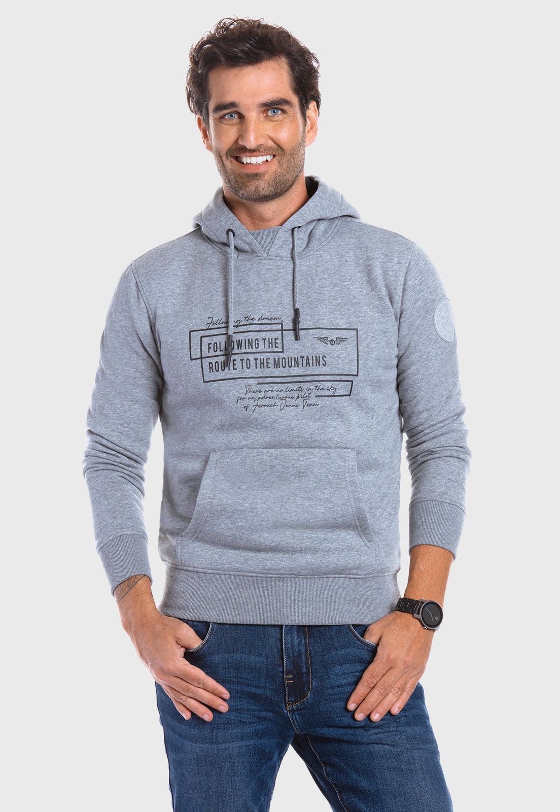 POLERÓN HOODIE VERMONT METAL MELANGE - 1