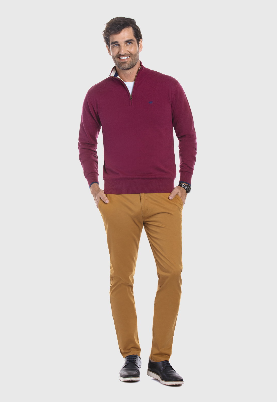 SWEATER LONDON BURGUNDY - 2
