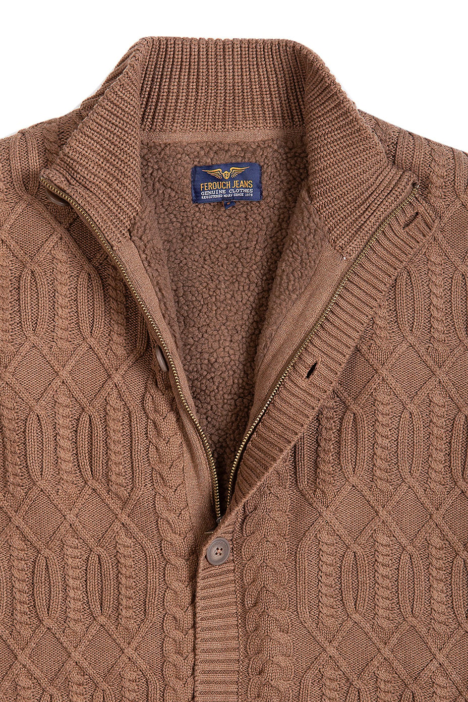 CARDIGAN SHERPA NEW YORK COFFE MELANGE - 2