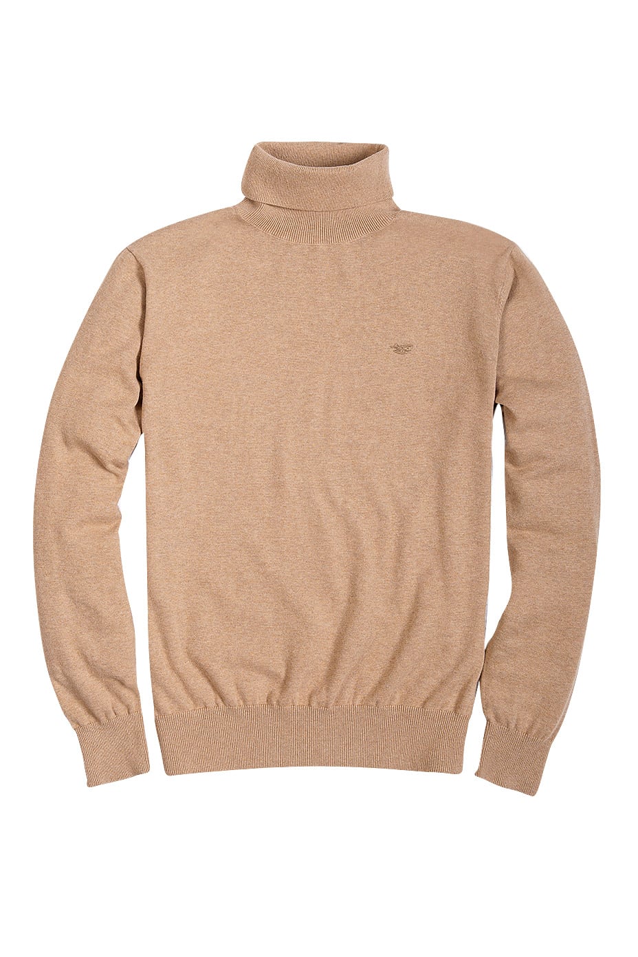 SWEATER SMART CASUAL TURTLE NECK BEIGE MELANGE - 1