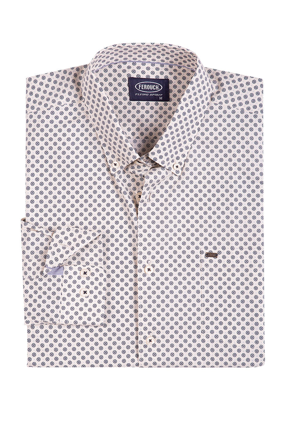 CAMISA ESTAMPADA VERMONT F ECRU - 1