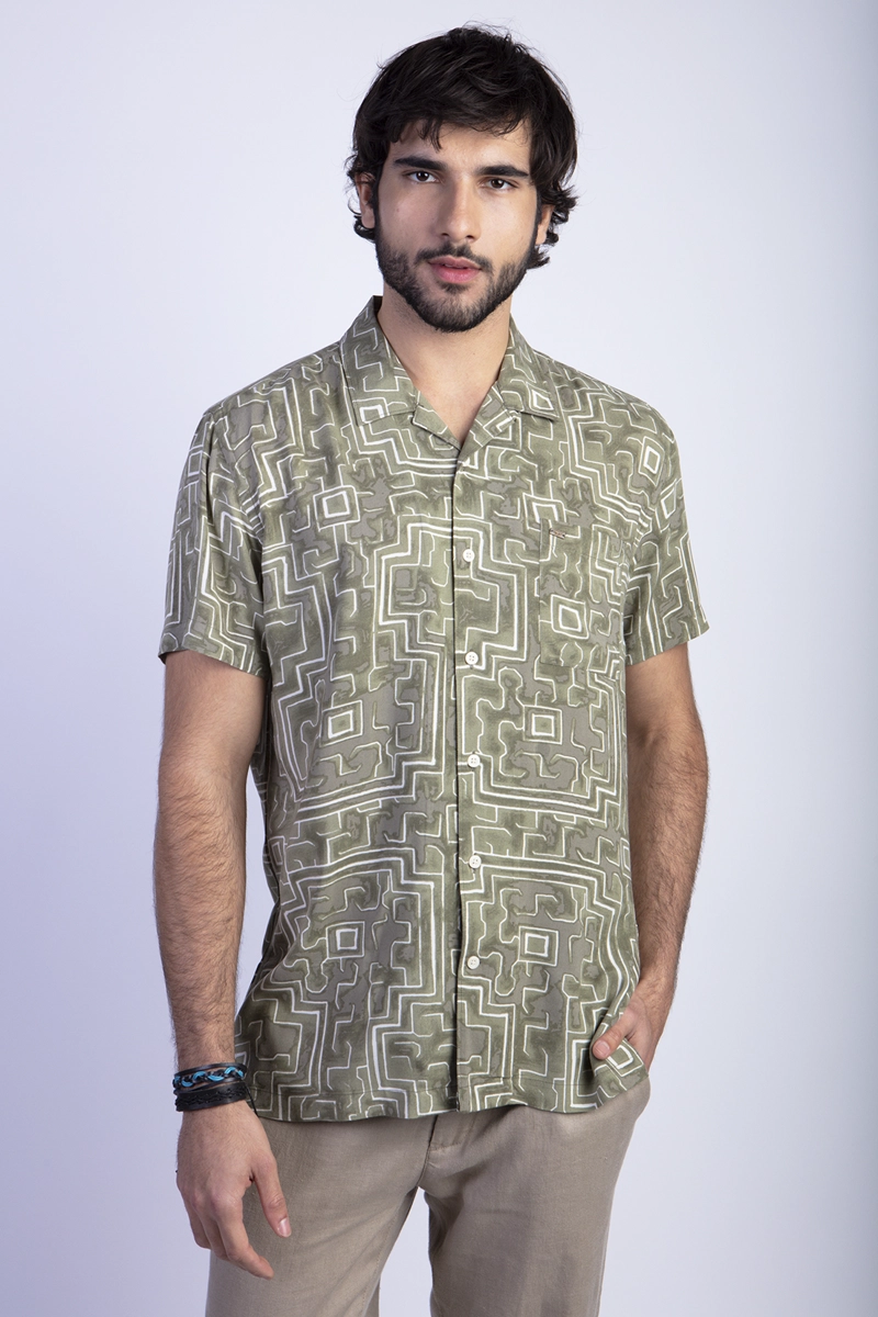 CAMISA ESTAMPADA SILVER FJ MILITARY - 1