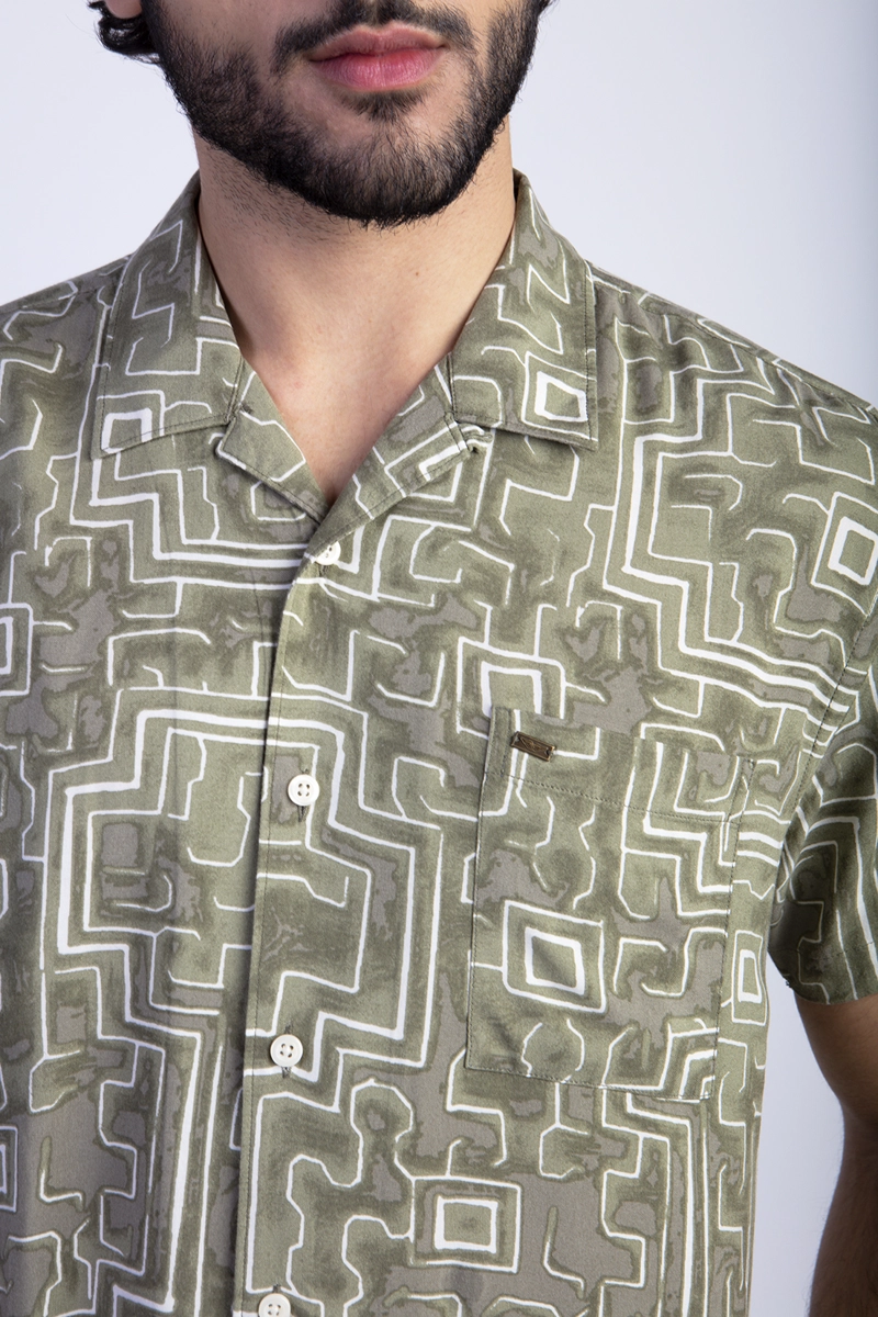 CAMISA ESTAMPADA SILVER FJ MILITARY - 4