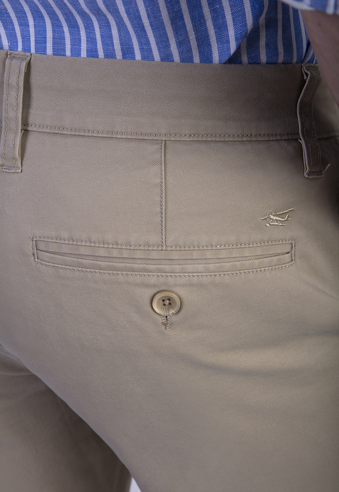 PANTALÓN ALGODÓN HOMBRE FEROUCH KHAKI 206001X0008 TWILL WITHOUT PLEATS L/33 - 4