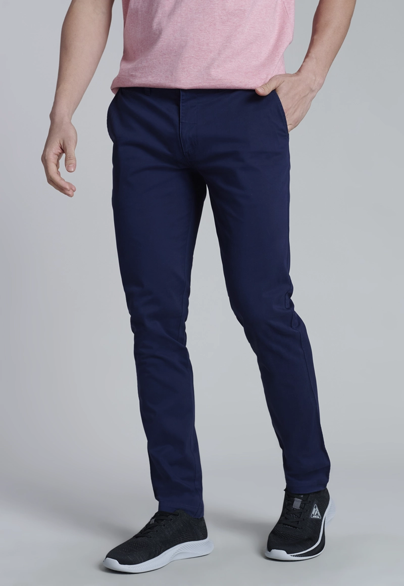 PANTALÓN ALGODÓN HOMBRE FEROUCH BLUE 206003X0223 TWILL SLIM /33 DK. - 1