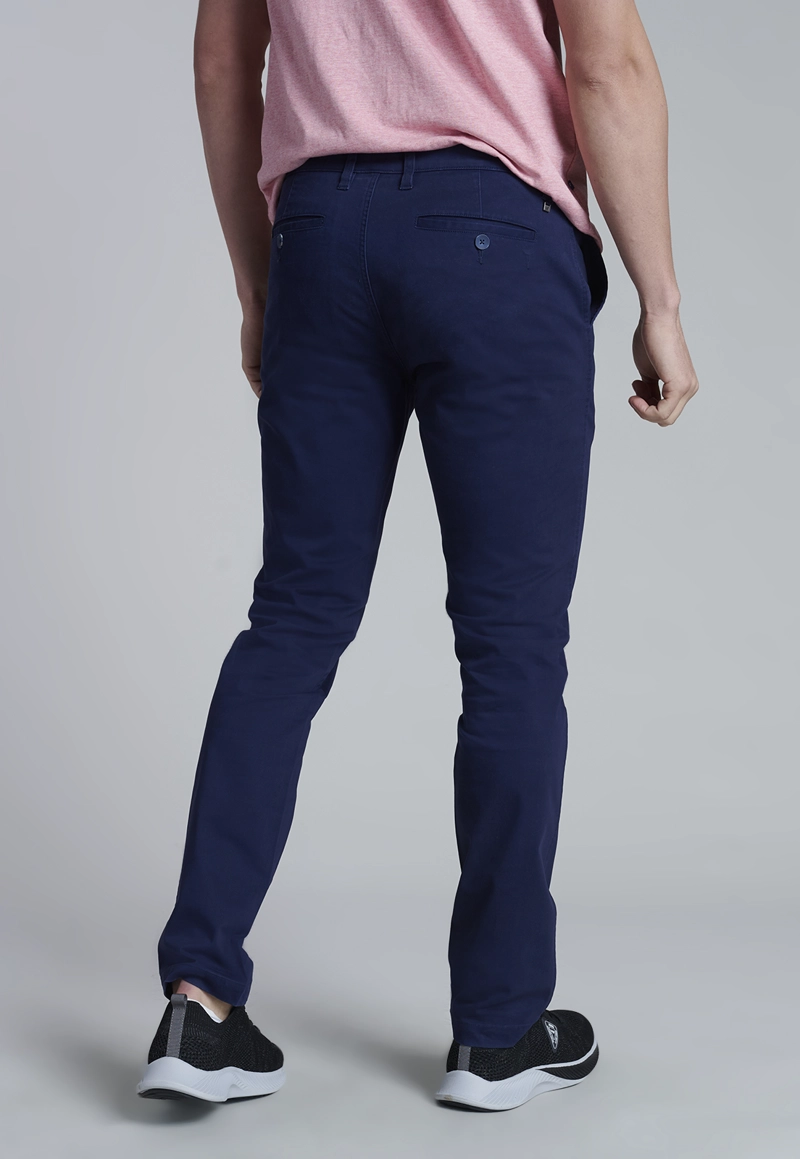 PANTALÓN ALGODÓN HOMBRE FEROUCH BLUE 206003X0223 TWILL SLIM /33 DK. - 4