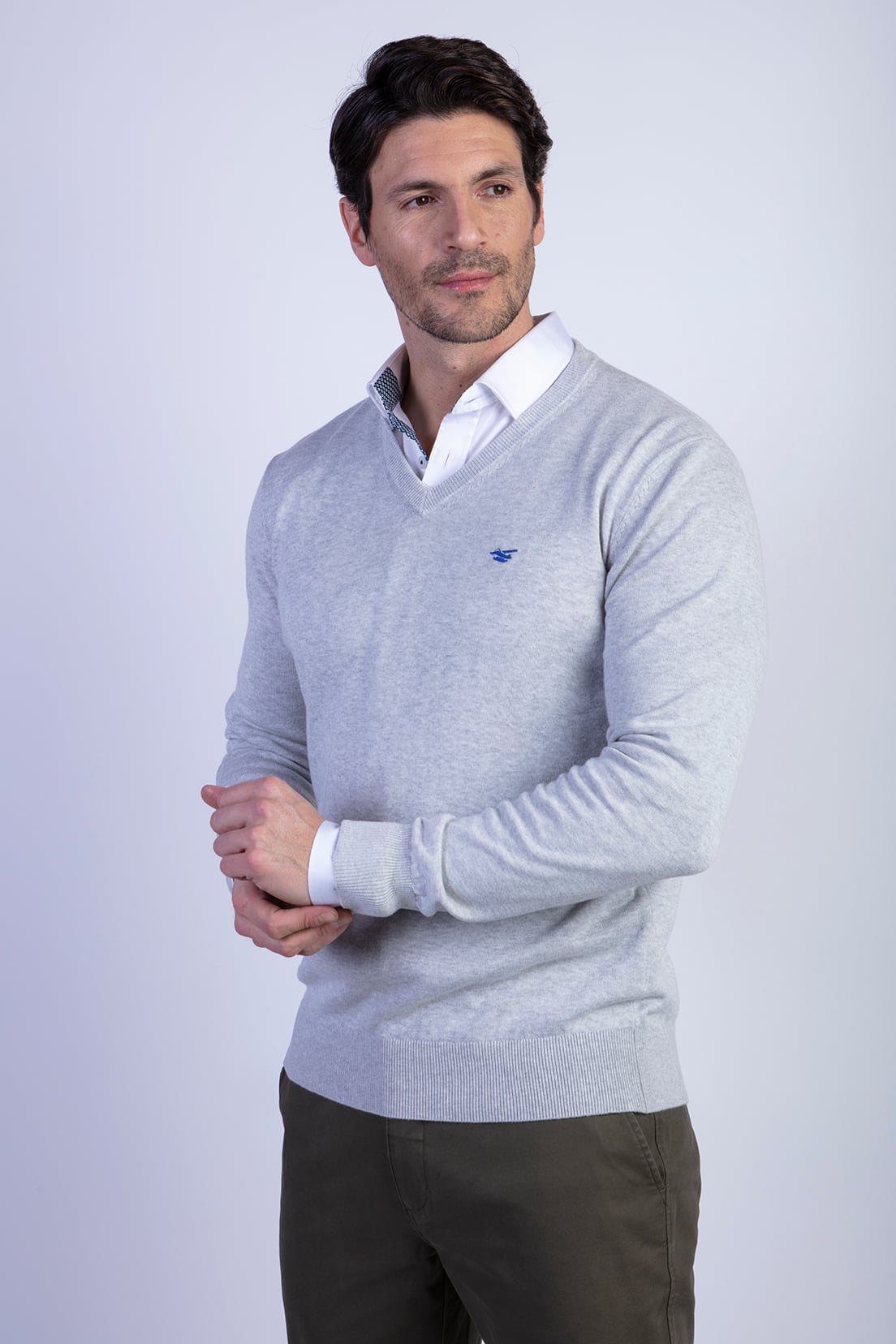 SWEATER SMART CASUAL L/S MELANGE - 1