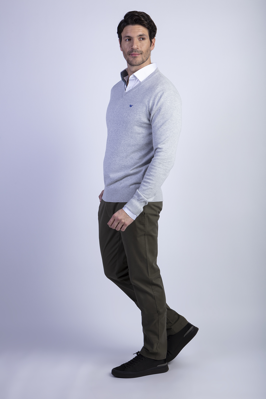 SWEATER SMART CASUAL L/S MELANGE - 3
