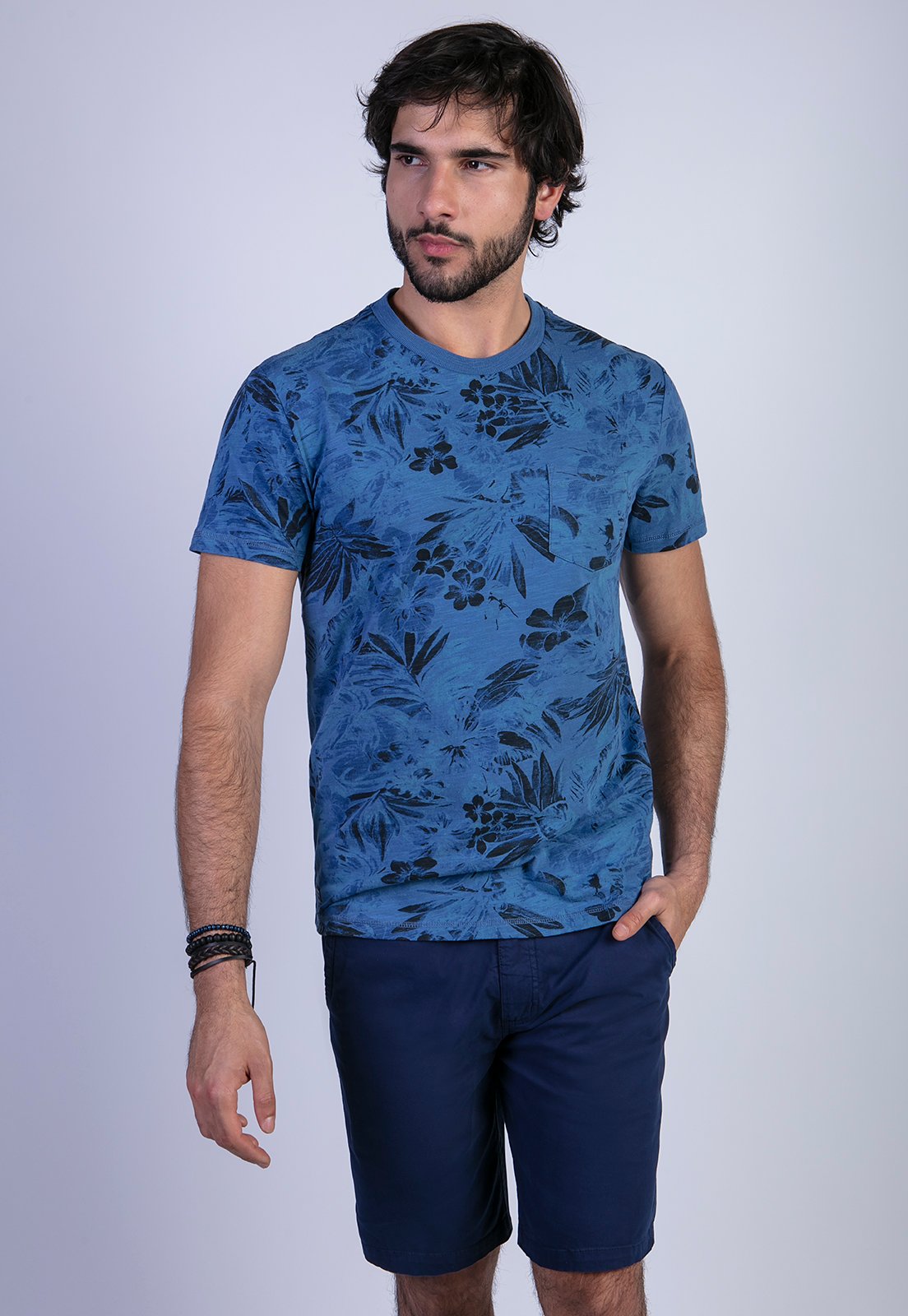 POLERA FLORIDA NAVY - 1