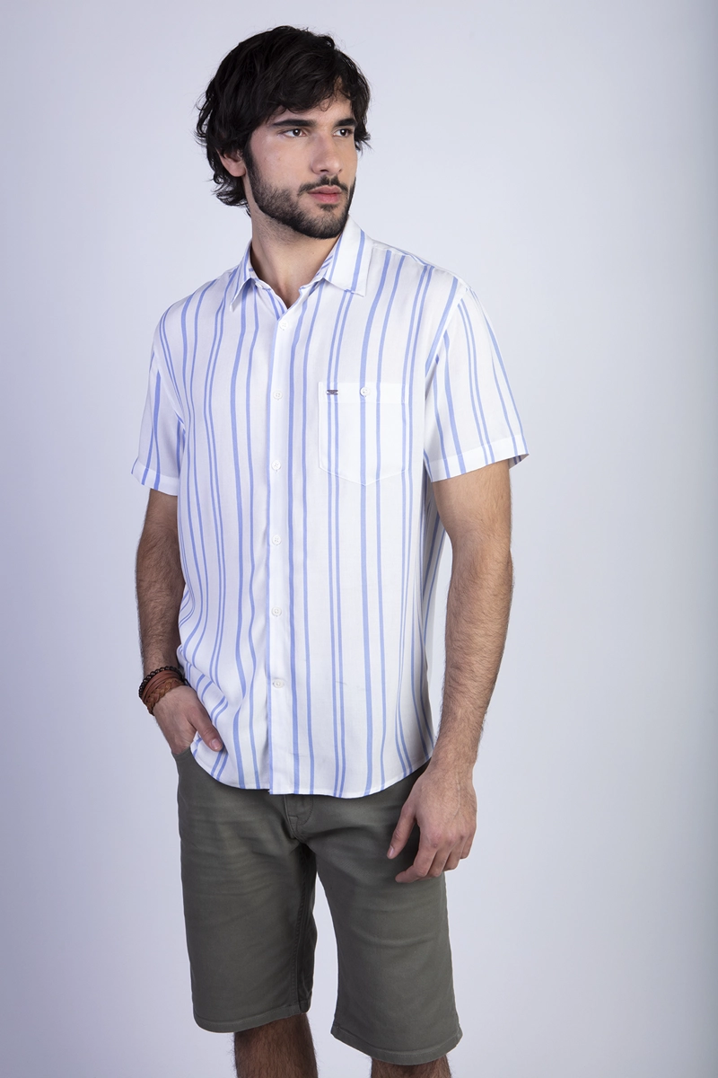 CAMISA ESTAMPADA RAYAS FJ SKY - 1