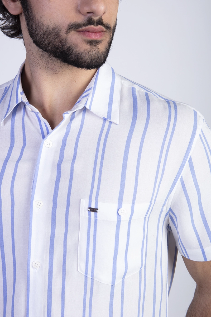 CAMISA ESTAMPADA RAYAS FJ SKY - 4