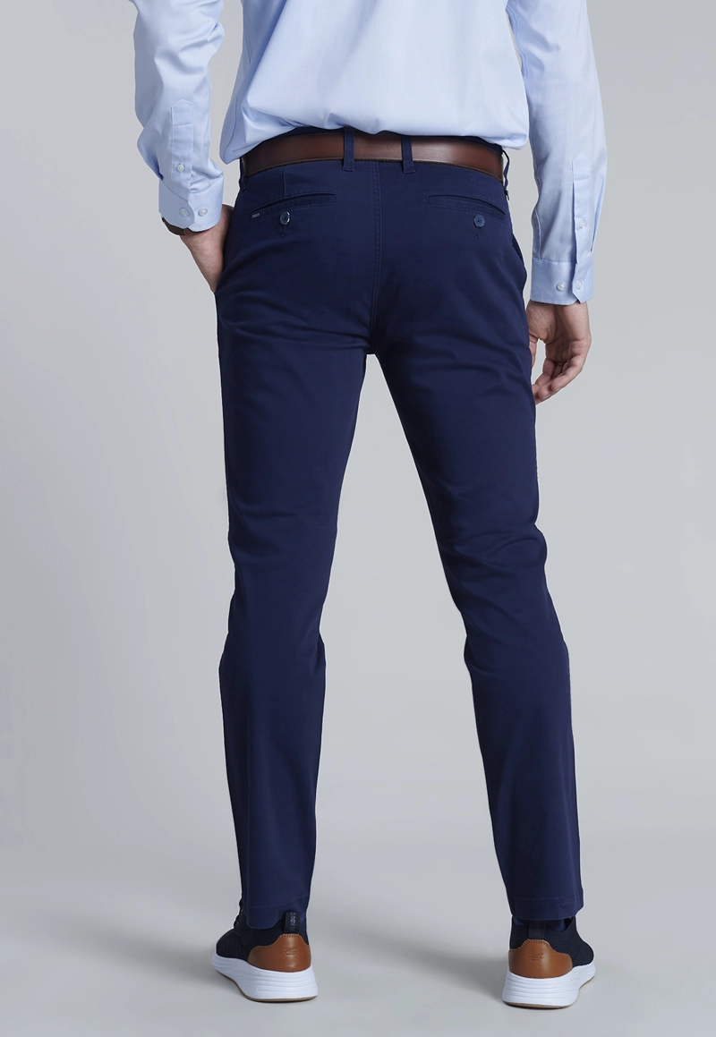 PANTALÓN ALGODÓN HOMBRE FEROUCH BLUE 206002X0223 TWILL SLIM /31 DK. - 8