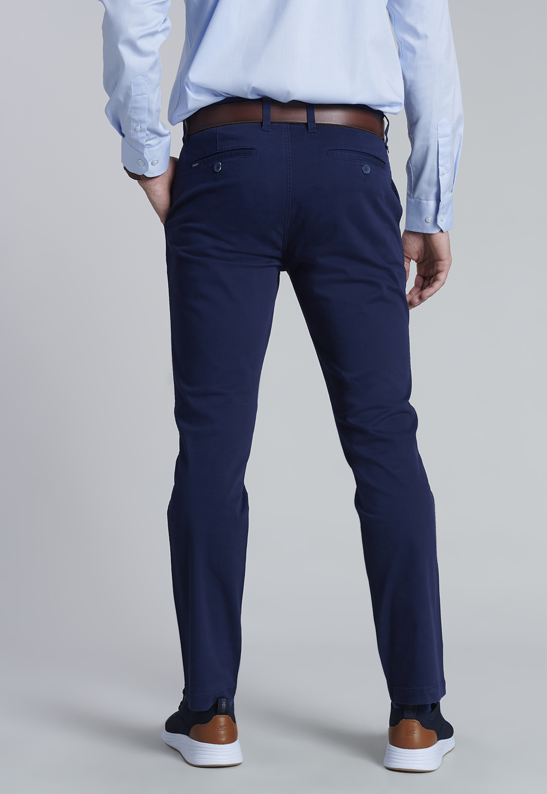 PANTALÓN ALGODÓN HOMBRE FEROUCH BLUE 206002X0223 TWILL SLIM /31 DK. - 8