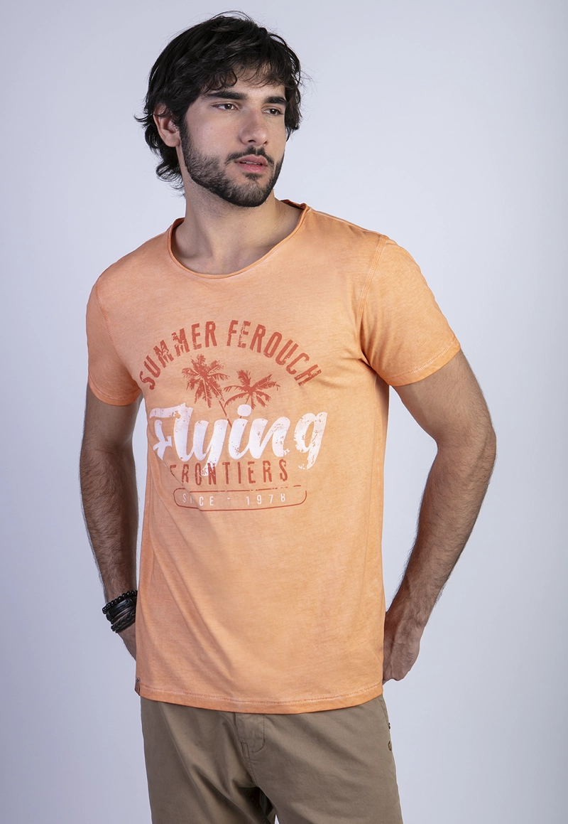 POLERA DIRTY WASH SEATLE ORANGE - 1