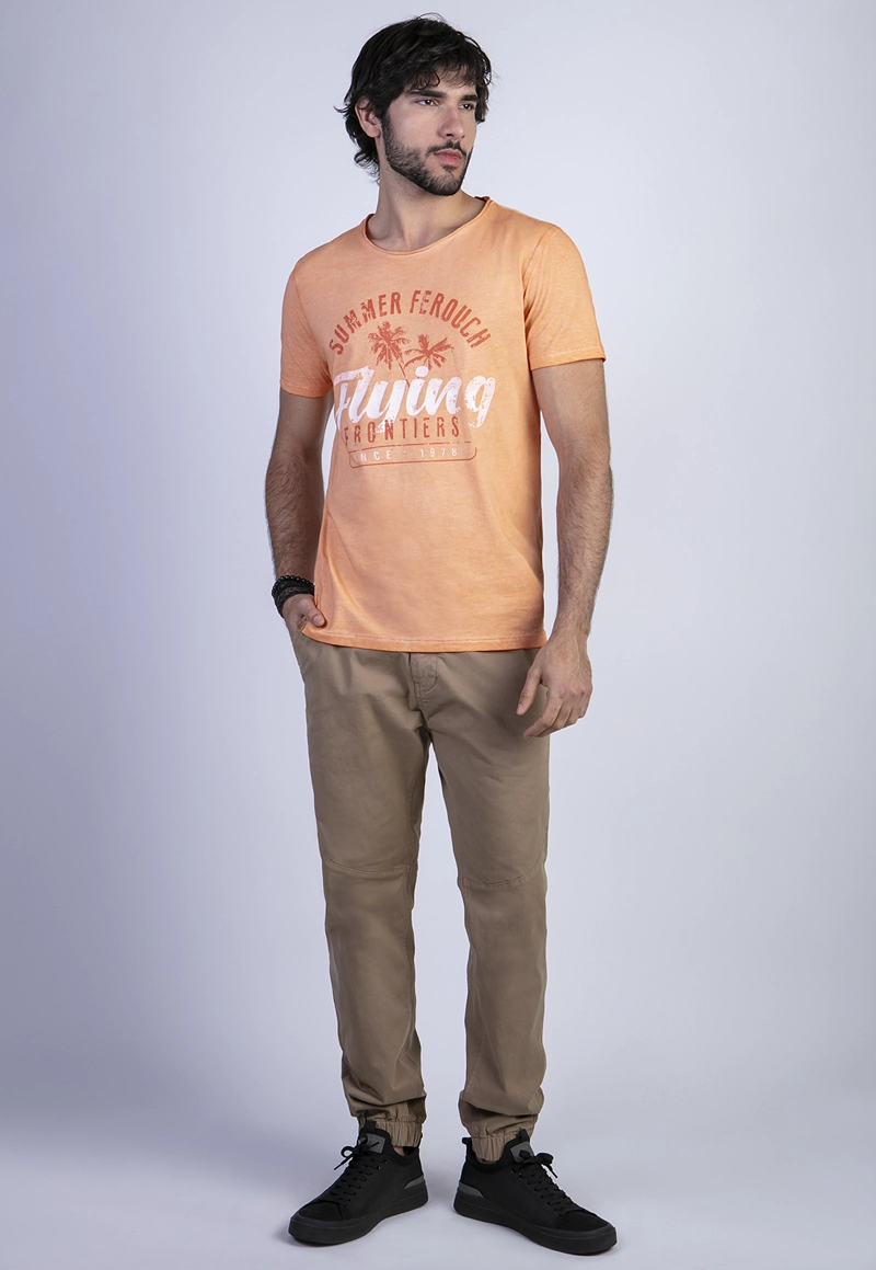 POLERA DIRTY WASH SEATLE ORANGE - 3