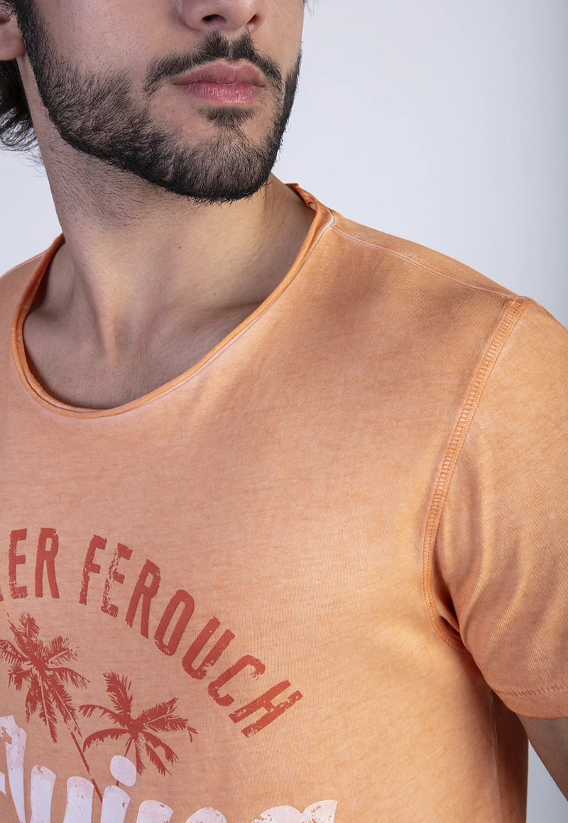 POLERA DIRTY WASH SEATLE ORANGE - 4