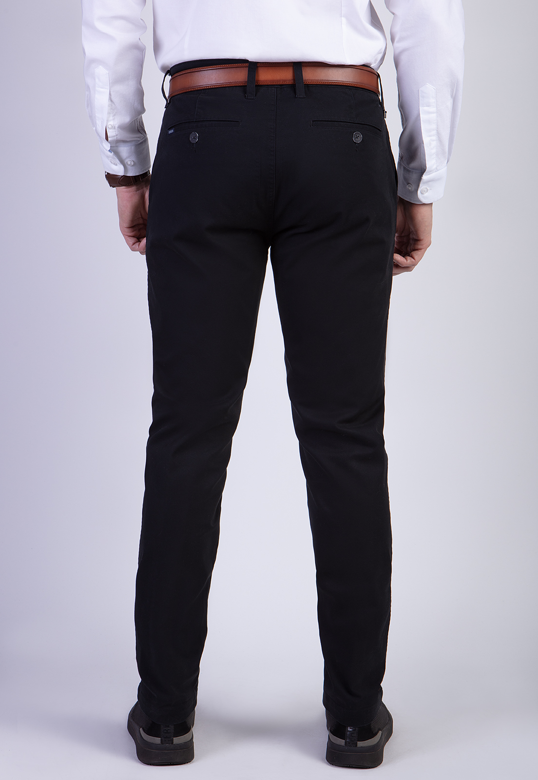 PANTALÓN ALGODÓN HOMBRE FEROUCH BLACK 206003X0016 TWILL SLIM L/33 - 2