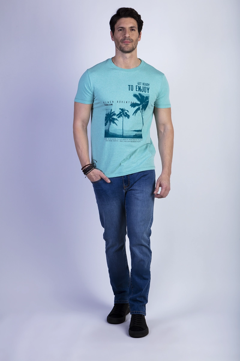 POLERA OREGON BLUE MELANGE - 3