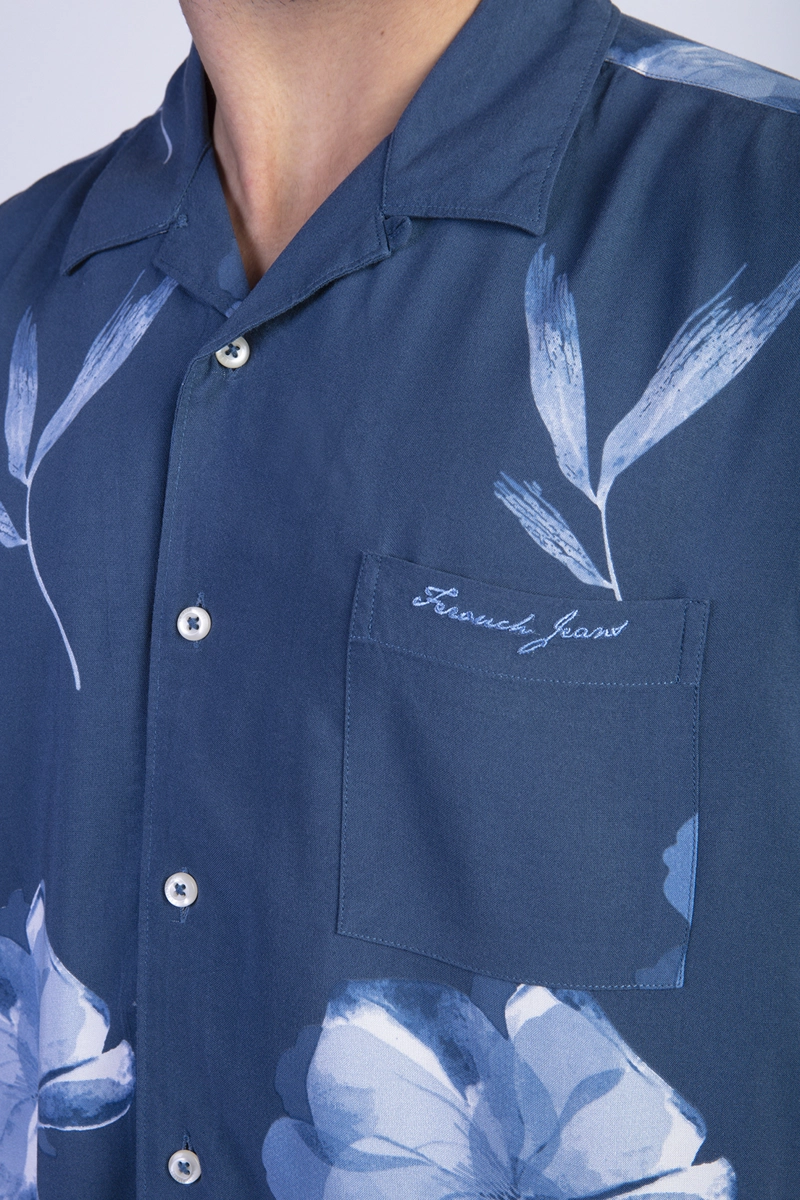 CAMISA ESTAMPADA FLORES FJ BLUE - 4