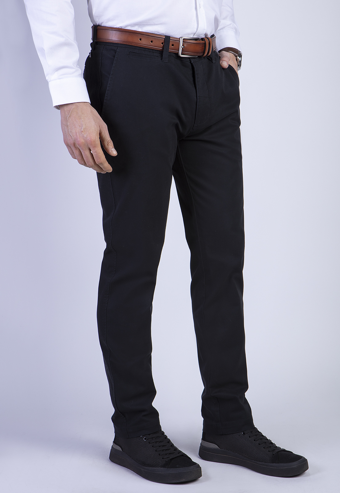 PANTALON L/31 TWILL SLIM BLACK - 1