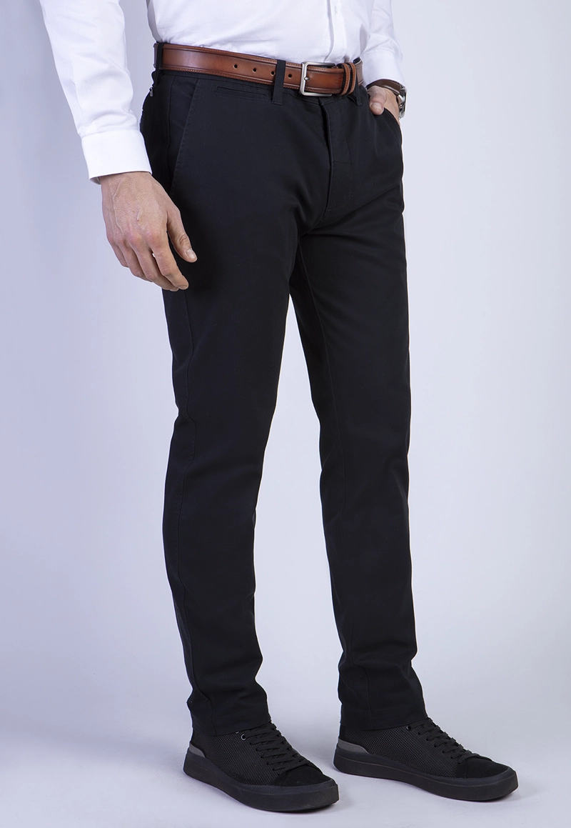 PANTALON L/31 TWILL SLIM BLACK - 1
